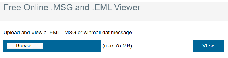 Online MSG and EML viewer