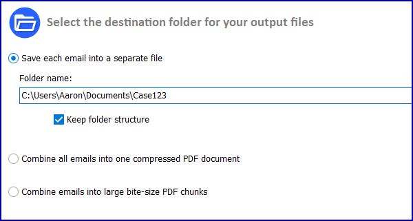 mbox to pdf destination
